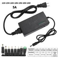 ราคา 12V 24V 5A 96W Power Supply Adjustable DC หม้อแปลง adapter 8หัว Variable Universal AC DC Adapter (24444487567)