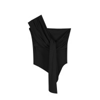 ราคา เสื้อปาดไหล่ ทรงครอป ชายผ้ายาวเฉียงปิดพุง ดีเทลใส่ได้หลายแบบ เกาะอก มีแขน หรือใส่เป็นสไบหน้า เก๋มาก เสื้อยืดผู้หญิง 047 (23338110388)