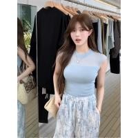 ราคา เสื้อคอปีนแขนกุด เสื้อไหมพรม ตัวสั้น คอกลม ลายทาง เสื้อแขนกุด ผ้าเรยอนถัก เข้ารูปเซ็กซี่ เสื้อกล้ามถัก คอเต่า แขนกุด สีพื้น สําหรับผู้หญิงสไตล์อเนกประสงค์ (24573440199)