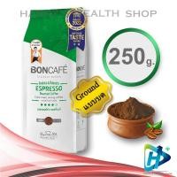ราคา BONCAFE Espresso Ground Dark Roasted Coffee เมล็ดกาแฟคั่ว บอนกาแฟ เอสเพรสโซ่ คั่วเข้ม แบบบด 250g BC DARK GREEN (19472433807)