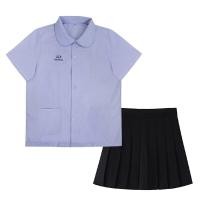 ราคา เสื้อนิสิต ทรงเข้ารูป เสื้อเชิ้ต เสื้อนักศึกษาหญิงแบบมีสาบหลัง กระโปรงพลีทนักศึกษาจีบทวิส พร้อมส่ง (23976715435)