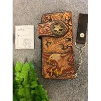 ราคา กระเป๋าหนังวัวแท้ หนังแกะลาย ใบยาว ชายและหญิงสไตล์วินเทจ (14797190354)