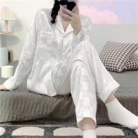 ราคา ชุดนอนผ้าซาตินคุณภาพสูง ชุดนอนลายสก็อต ชุดนอนผู้หญิงไซส์ใหญ่ใหม่ (22689290382)