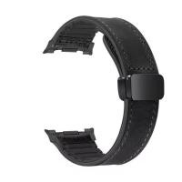 ราคา Leather Silicone Strap for Samsung Galaxy Watch 8 Classic 46mm 8 40mm 44mm สายนาฬิกา Ultra 2025 Wristband Magnetic Buckle Belt (24729939964)