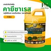 ราคา คายีซาเรส 4 ลิตร ตราหวีทอง กลูโฟซิเนต แอมโมเนียม ยาฆ่าหญ้า ใช้ทดแทนสารพาราควอต กำจัดวัชพืช ใบแคบ ใบกว้าง หญ้าปากควาย ฉีดในสวนปาล์ม ทุเรียนได้ (21342298247)