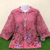 ราคา เสื้อเชิ้ตคอปกกระดุมหน้า ผ้าลินินผสมผ้าฝ้าย แต่งแขนลูกไม้ ปักไหมพรมสวยๆ (24634334251)