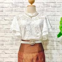 ราคา ลูกไม้ เสื้อลูกไม้หรู เสื้อสวย ส่งฟรี เสื้อลูกไม้งานบวช เสื้องานบวช เสื้อลูกไม้ (16676785787)