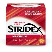 ราคา แผ่นเช็ดทำความสะอาดผิวหน้า Stridex Maximum Alcohol Free 55 90 Soft Touch Pads (21917202875)