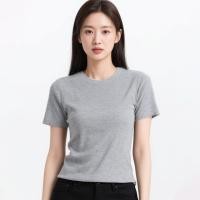 ราคา haas เสื้อยืดผู้หญิง คอกลม แขนสั้น ผ้าร่องสีพื้น รหัส HBTK2361 (24900839410)