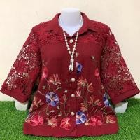 ราคา เสื้อเชิ้ตคอปกกระดุมหน้า ผ้าลินินผสมผ้าฝ้าย แต่งแขนลูกไม้ ปักไหมพรมสวยๆ (24634334241)