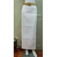 ราคา ผ้าไหมแพรวาสีขาว ผ้าถุงไหมไทยลายสวยๆ ขนาด2หลา (22973860296)