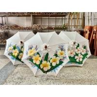 ราคา ร่มผ้าดิบ เพ้นท์ลายดอกไม้ 17 นิ้ว ร่มบ่อสร้าง (24552088763)