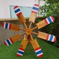 ราคา กังหันลมไม้ หมุนแรงตามลม 8 ใบกลาง 50 cm เสริมดวงฮวงจุ้ย จี้กังหัน ประดับไหลเวียนการเงินการงาน (4948582159)
