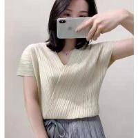 ราคา เสื้อยืดอัดพลีทรอบตัว แฟชั่นสวยๆ เนื้อผ้าดี ไม่ต้องรีด (16443394344)