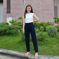 ราคา A02 กางเกง 8 ส่วน ซิปหลัง ทรงกระบอกเล็ก (21981384088)