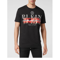 ราคา PHILIPP PLEIN PP เสื้อยืดคอกลมพิมพ์ลายตัวอักษรหลวมลำลองสำหรับผู้ชายและผู้หญิง (21479676723)