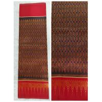 ราคา ผ้าถุงไหม ซิ่นตีนแดง ผ้าไหมทอลายไทย ขนาด 2 หลา No 3 ผ้ารับไหว้ งานแต่ง ของฝากผู้ใหญ่ สีสวย หรูดูดี (24485411272)