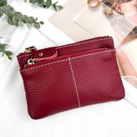 ราคา กระเป๋าใส่เหรียญ หนังแท้ 3 ซิบ หนังด้าน มีสายโซ่คล้องกุญแจ ใส่ธนบัตรพับครึ่งได้ กระเป๋าเหรียญหนังแท้ กระเป๋าสตางค์ กระเป๋าตัง (18363985434)