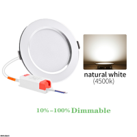 ราคา Dimmable Led Downlight 5W 9W 12W 15W Recessed Round Ceiling Lights 220V Panel Lamp Spotlight for Living room Bedroom Lighting ba (24459937006)