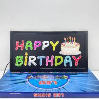 ราคา ป้ายไฟ LED ป้ายไฟHAPPY BIRTHDAY ป้ายไฟร้าน ป้ายไฟวิ่ง ป้ายไฟข้อความอักษร สำหรับตกแต่งหน้าร้าน (19523848262)