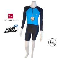 ราคา Size M 3XL BSC Streamline ชุดว่ายน้ำหญิงบอดี้สูท สีฟ้า ดำ ชุดว่ายน้ำแขนยาว ขาสั้น ถ้าชอบสบายๆ แนะนำ 1 ไซส์ค่ะ (18763811291)