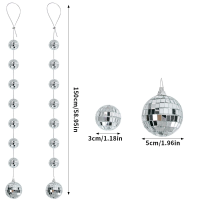 ราคา Silver Disco Ball Hanging Ornaments Garland String Disco Party Decoration 70s 80s Theme Birthday Party Supplies Bachelor party (24644533369)