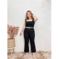 ราคา ยีนส์สาวอวบ M647 กางเกงยีนส์ยืด ขาม้า สีดำ 8 ส่วน (21506566881)