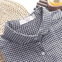 ราคา เสื้อเชิ้ตทรงหลวมผ้าฝ้ายสองชั้นคอบัวลายสก๊อตวินเทจแบบสดใสน่ารักแนวอาร์ตๆสไตล์ญี่ปุ่นเสื้อกันแดดแขนยาวผู้หญิงสไตล์เกาหลี (21873599842)