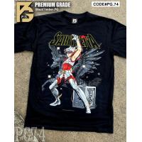 ราคา PG 74 Saint Seiya เซย่า เสื้อยืด หนัง นักร้อง เสื้อดำ สกรีนลาย ผ้านุ่ม PG T SHIRT S M L XL XXL (21397718614)