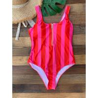 ราคา ชุดว่ายน้ำเอวสูงเซ็กซี่สีพื้นมีซิปสำหรับผู้หญิง ชุดว่ายน้ำสูทแขนกุดคอฮอลเตอร์ ผ้าไนลอนผสมคอตตอนผสมโพลีเอสเตอร์ (23550537020)