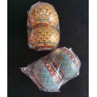 ราคา แก้วเบญจรงค์ลายนูนขนาดใหญ่ งานสวยมากค่ะ ราคาคู่ละ 380 บาทส่งฟรี (21571478083)