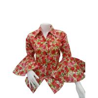 ราคา เสื้อทองกวาวลายดอกแขนกระดิ่ง เสื้อแฟชั่นย้อนยุคหญิง เสื้อรำวงย้อนยุค เสื้อลายดอกตรีมงานวัด (23805947744)