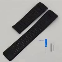 ราคา นาฬิกาสร้อยข้อมือสําหรับ TAG HEUER GRAND CARRERA AQUARACER สายรัดข้อมือซิลิโคนอ่อนนุ่ม 22 มม 24 มม นาฬิกายางสายนาฬิกา (23819429851)