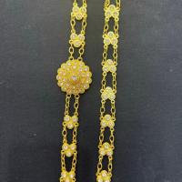 ราคา Fashion Jewele สังวาลย์ชุดไทย ประดับพลอยแบบแม่การะเกด พร้อมเข็มกลัด เครื่องประดับชุดไทย สีทองสีเงิน (24146982575)