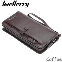 ราคา Baellerry 2022 Men Wallets Business Multi Card Slots Long Zipper Wallet Fashion Top Quality Leather Card Holder Wallet For Men Bag (16543321913)