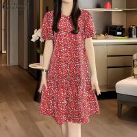 ราคา ZANZEA ชุดเดรสแขนสั้นคลุมเข่าสำหรับผู้หญิงใส่ในฤดูร้อนเสื้อยืดคอกลมชุดเดรสพิมพ์ลายดอกไม้ F (24776834961)