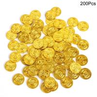 ราคา 50 100 200Pcs Pirate Gold Coins Kids Birthday Party Decoration Favors Plastic Fake Coin Treasure Gift Halloween Cosplay Props (22703158915)