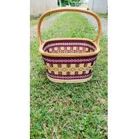 ราคา ตะกร้าหวาย ตะกร้าไปวัด ตะกร้าใส่ของ ใบใหญ่ ไซส์L (24706261392)