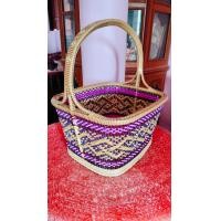 ราคา ตะกร้าหวาย ตะกร้าไปวัด ตะกร้าใส่ของ ใบใหญ่ ไซส์L (24735686121)