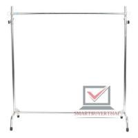 ราคา มีให้เลือก 2สี ราวตากผ้า ราวเดี่ยว ผลิตจากเหล็กชุบโครเมียม สามารถปรับระดับได้ ขนาด 1 เมตร sb99 (9438996916)