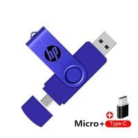 ราคา HP flash drive 3 in 1 OTG USB Type C Micro flash drive 2TB 1TB 512GB Pendrive High speed Pen Drive for Phone Tablet PC (24360733790)