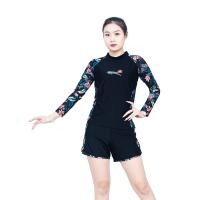 ราคา ชุดว่ายน้ำผู้หญิง เซต2ชิ้น แต่งลายสวยๆ เสื้อแขนยาว กางเกงขาสั้น รุ่น 31019 (21441849476)