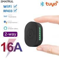 ราคา SMATRUL WiFi and RF433 Smart Wireless Switch16A Light Mini Tuya Smart life APP Support 2 Way Module On Off Timer Light Breaker Voice Control For Google Home Alexa Tmall Genie (10745661347)