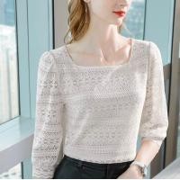 ราคา รุ่น 336เสื้อลูกไม้โอเว่อร์ไซด์สามส่วนมาใหม่ มีซับในในตัว ผ้านุ่มสวมใส่สบาย สไตล์เกาหลี พร้อมส่ง (16500392374)