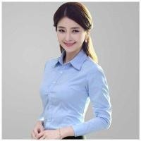 ราคา FAWORK เสื้อเชิ้ตหญิง อ้วน ผอม แขนยาว โพสนี้ 4 สี ขาว ดำ ชมพู ฟ้า ครบไซส์ 32 46 M 5XL (24444086138)