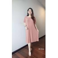 ราคา New Collection b264 แฟชั่นชุดเดรสอัดพลีท พรีเมียมทรงเอสีพื้นโทนสีสุภาพใส่ทำงานหรือออกงานได้ เรียบหรูดูแพง แฟชั่นสาวอวบ (21586209563)