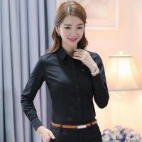 ราคา FAWORK เสื้อเชิ้ตหญิง อ้วน ผอม แขนยาว โพสนี้ 4 สี ขาว ดำ ชมพู ฟ้า ครบไซส์ 32 46 M 5XL (24283605285)