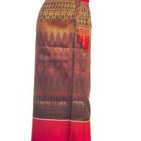 ราคา ผ้าถุงเย็บสำเร็จ แบบป้ายติดตะขอ ผ้าไหมกาบแก้ว ทรงหน้านาง ลายข้าวหลามตัด (24645288564)