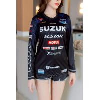 ราคา เสื้อ SUZUKI ECSTAR 41 เสื้อกีฬาแขนยาว ผ้าไมโครพิมพ์ลาย ไซส์ S 2XL ใส่ได้ทั้งชายและหญิง ผลิตโรงงานไทย (23265021202)