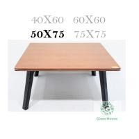 ราคา โต๊ะญี่ปุ่นลายไม้สีบีช เมเปิ้ล ขนาด 50x75 ซม 20 30นิ้ว ขาพลาสติก ขาพับได้ gh99 (1369080245)